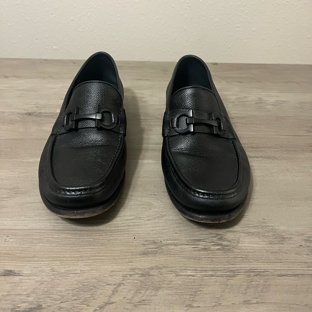 Salvatore Ferragamo Italian Leather Horsebit Loafers